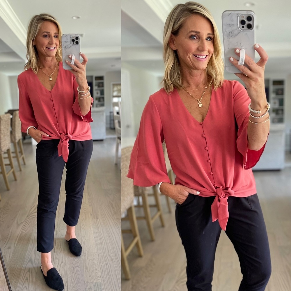 Tie front top.